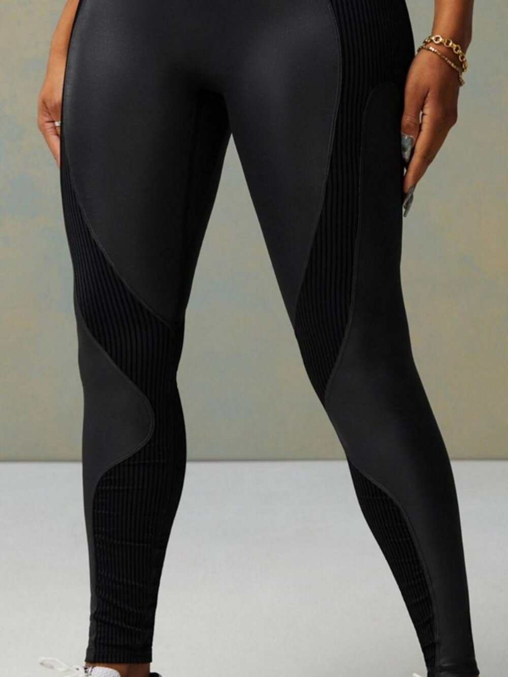 Fabletics Motion365 Contour High-Waisted Legging Black Shine
